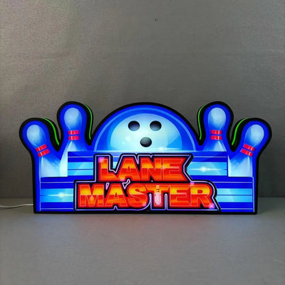 Lane Master Topper 3D Pinted Lightbox for Bowling Arcade Game Machine, Bowling Arcade Game machine Topper FYLZGO Signs