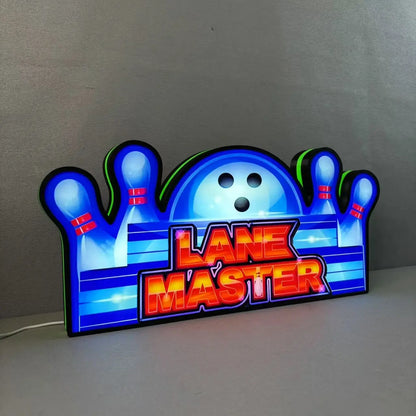 Lane Master Topper 3D Pinted Lightbox for Bowling Arcade Game Machine, Bowling Arcade Game machine Topper FYLZGO Signs