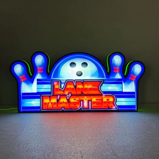 Lane Master Topper 3D Pinted Lightbox for Bowling Arcade Game Machine, Bowling Arcade Game machine Topper FYLZGO Signs