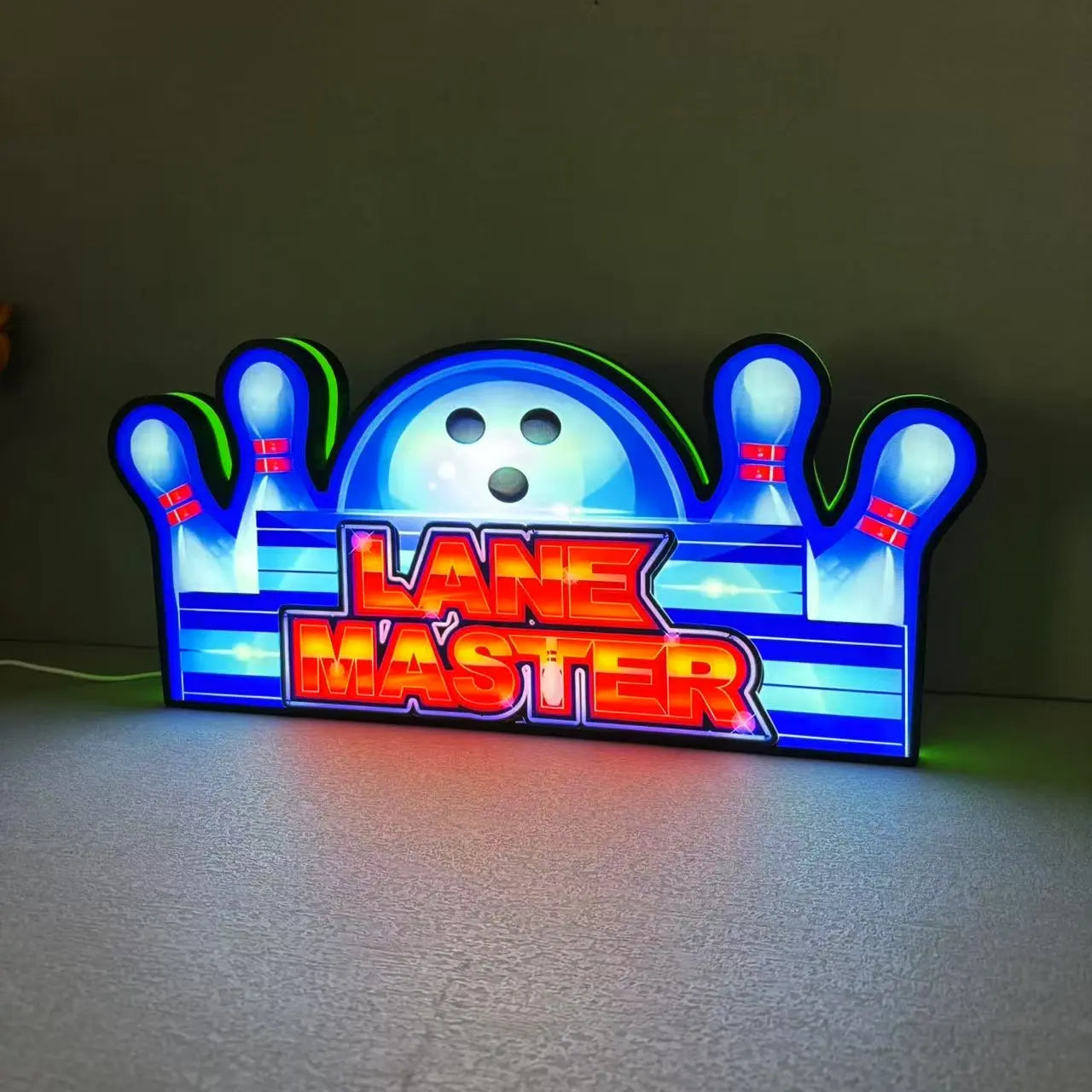 Lane Master Topper 3D Pinted Lightbox for Bowling Arcade Game Machine, Bowling Arcade Game machine Topper FYLZGO Signs