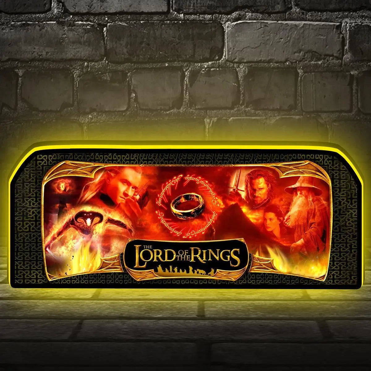 Lord Of The Rings Pinball Topper 3D Printed LED Led Lightbox, LOTR Lightbox, Perfect for Game Room or Pinball Machine FYLZGO Signs