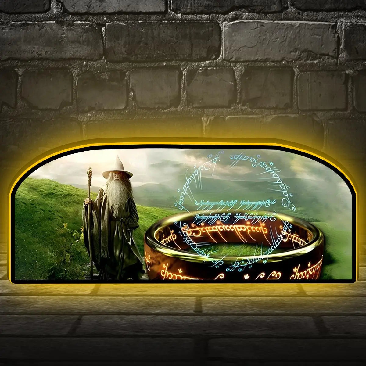 Lord Of The Rings Pinball Topper 3D Printed LED Led Lightbox, LOTR Lightbox, Perfect for Game Room or Pinball Machine FYLZGO Signs