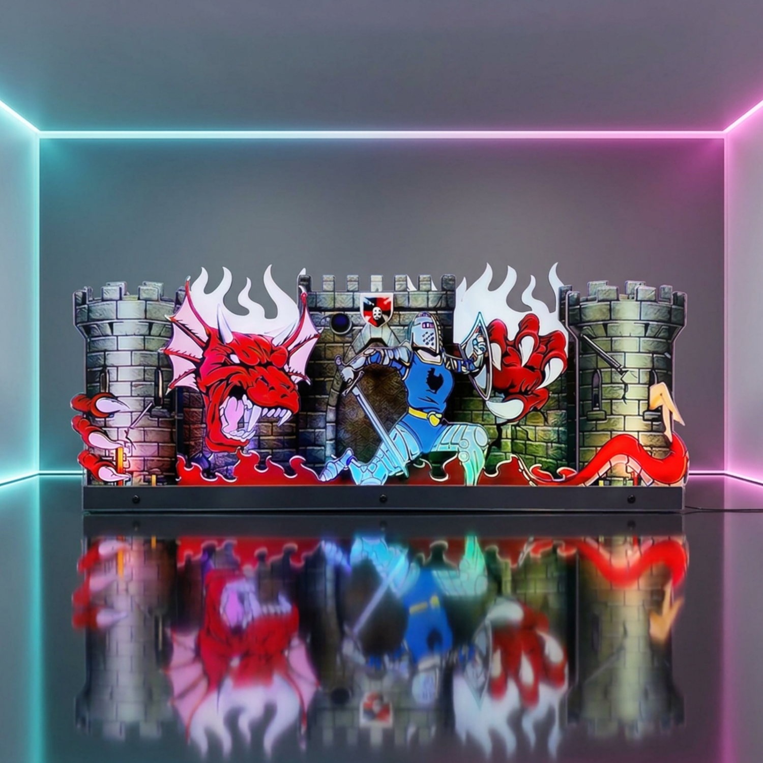 Medieval Madness Remake Pinball Machine 3D Acrylic LED Topper, for Pinball Machine, Pinball Topper NEOUNIK Signs