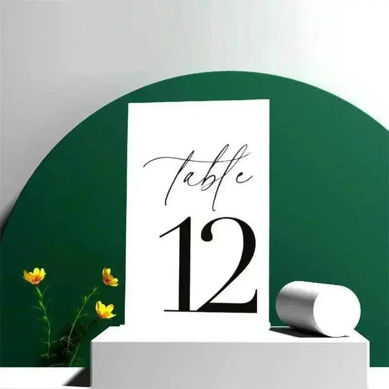 Mirror Silver Wedding Table Numbers With Stand Wedding Table Decor Acrylic Luxury Wedding Signage Table Number Stand FYLZGO Signs
