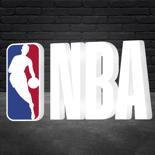 NBA Logo 3D Printed LED Lightbox for Gaming Room Decor, Classic Arcade Gaming Lightbox FYLZGO Signs