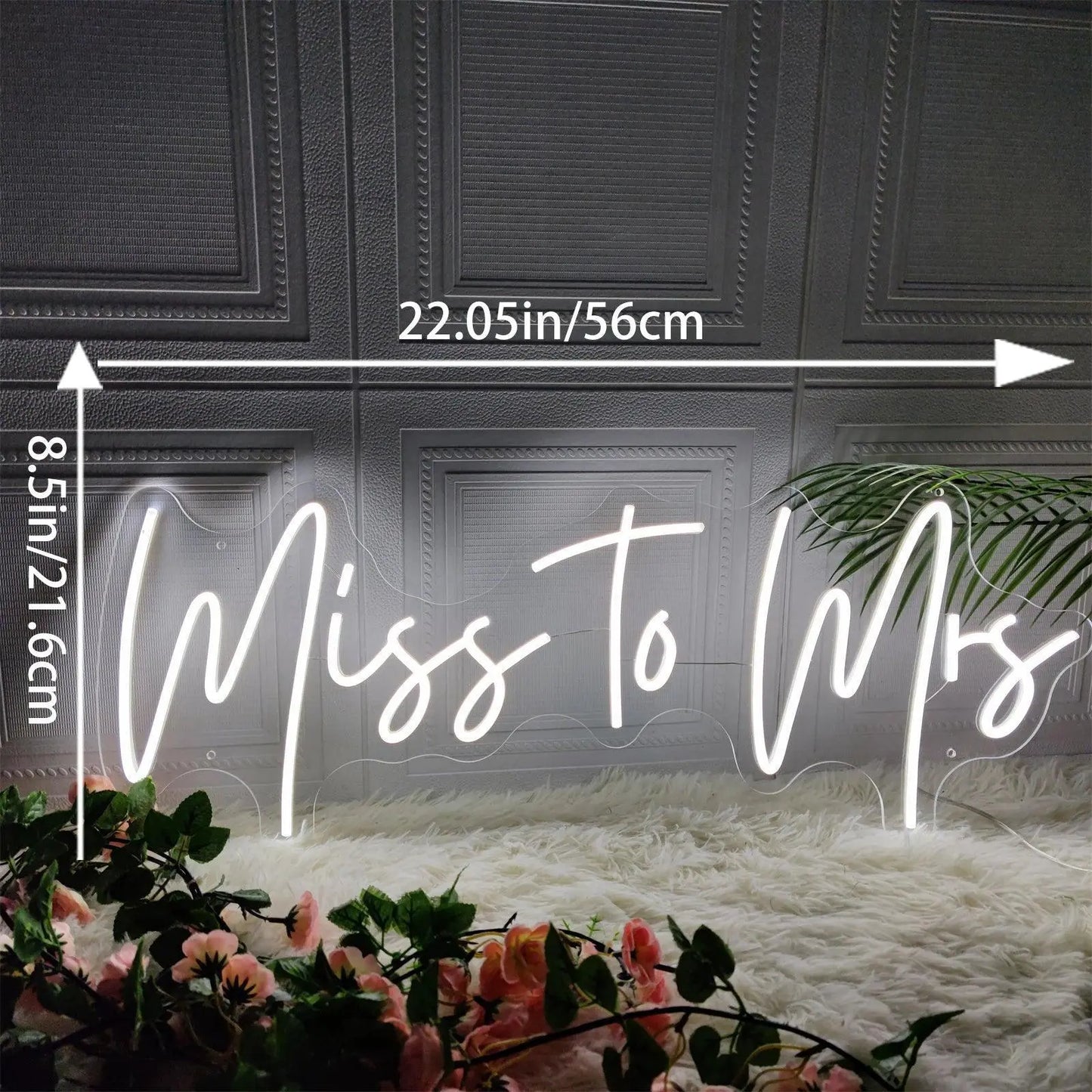 Neon LED Sign Mr & Mrs Custom Wedding Party Wall Neon Sign Light Room Bedroom Decor Hanging Neon Lamp Decoration Gifts Neon Lamp FYLZGO Signs