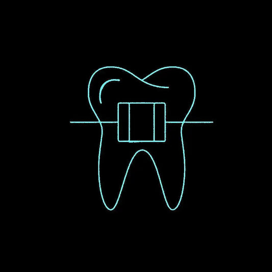 Neon Sign Dental Braces Icon In Line Style Orthodontics Equipment Teeth Alignment Symbol Custom Handmade Real Glass Tube14"X14" FYLZGO Signs