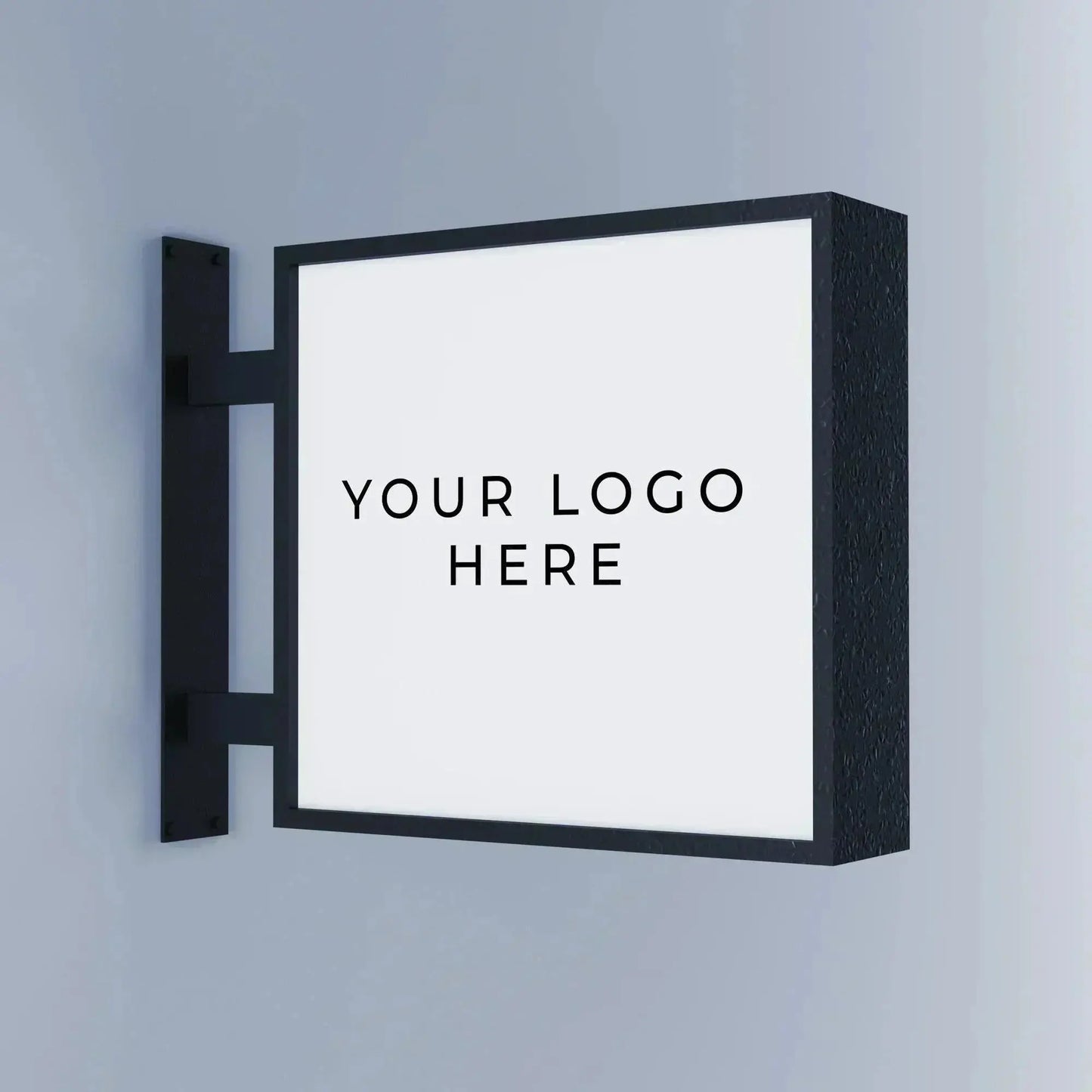 Custom Square Advertising Metal Light Box Sign Outdoor Illuminated Signage FYLZGO Signs