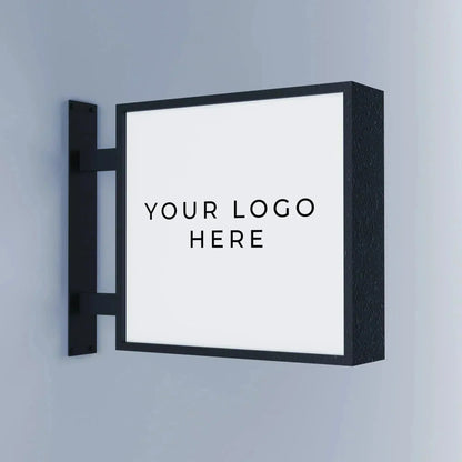 Custom Square Advertising Metal Light Box Sign Outdoor Illuminated Signage FYLZGO Signs