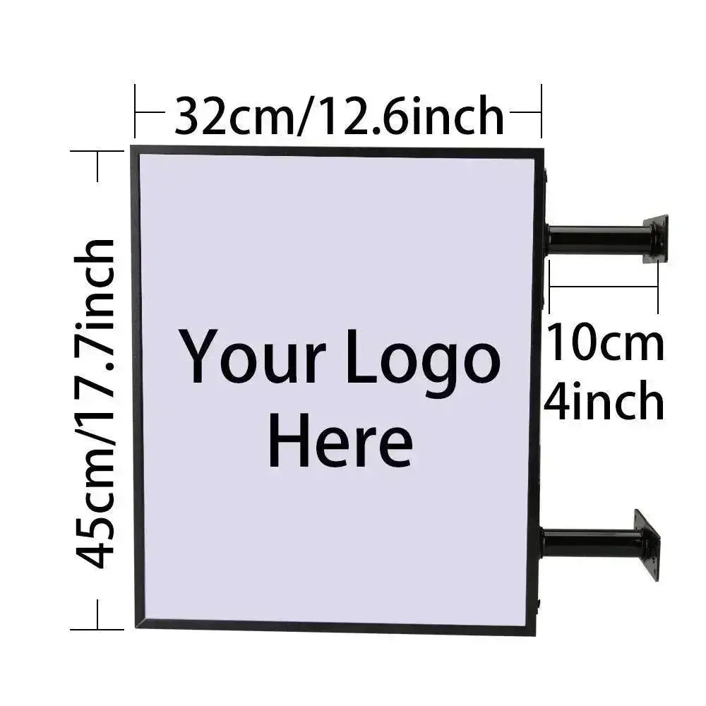 Advertising Signage Illuminated LED Sign Light Box 45x32cm Outdoor Waterproof Outdoor Waterproof Advertising Signage FYLZGO Signs