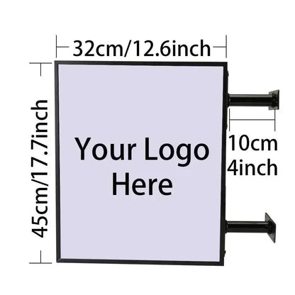 Advertising Signage Illuminated LED Sign Light Box 45x32cm Outdoor Waterproof Outdoor Waterproof Advertising Signage FYLZGO Signs