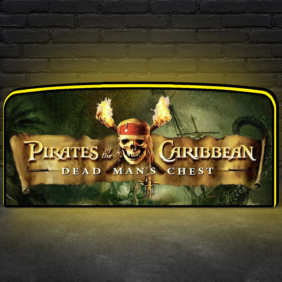 Pirates of the Caribbean Pinball Topper for JJP Pinball Machine, 3D Printed Lightbox USB Powered & Full Dimmable FYLZGO Signs