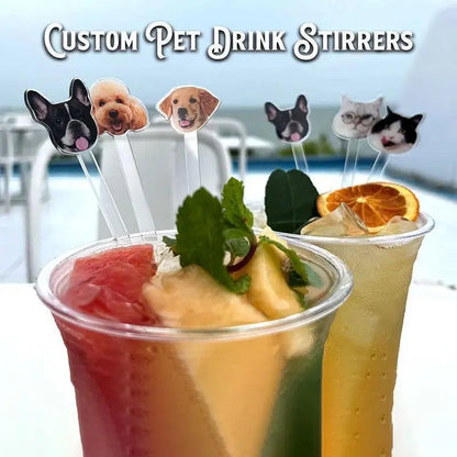 Personalized Wedding Drink Stirrers Print YOUR Dog Cat Dog Drink Stirrer for Wedding FYLZGO Signs