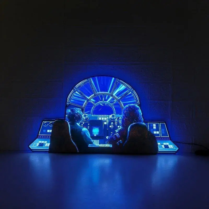 Star Wars Millennium Falcon Topper LED Lightbox, Pinball Arcade Decor, Perfect for Game Room or Pinball Machine FYLZGO Signs