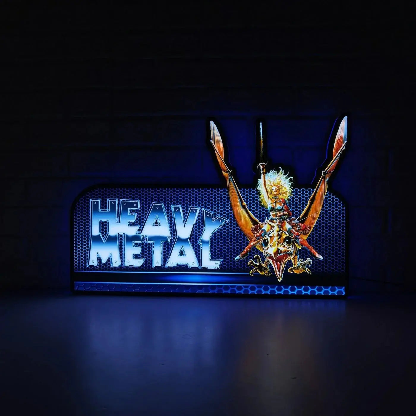 Heavy Metal Topper, 3D Printed Lightbox for Stern Pinball machine Powered by USB Band Dimm Wall Art Decor Man's Cave FYLZGO Signs