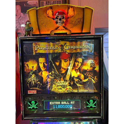 Pirates of the Caribbean Pinball Topper 3D Acrylic LED Topper, For Jersey Jack JJP Pinball Machine, Pinball Topper FYLZGO Signs