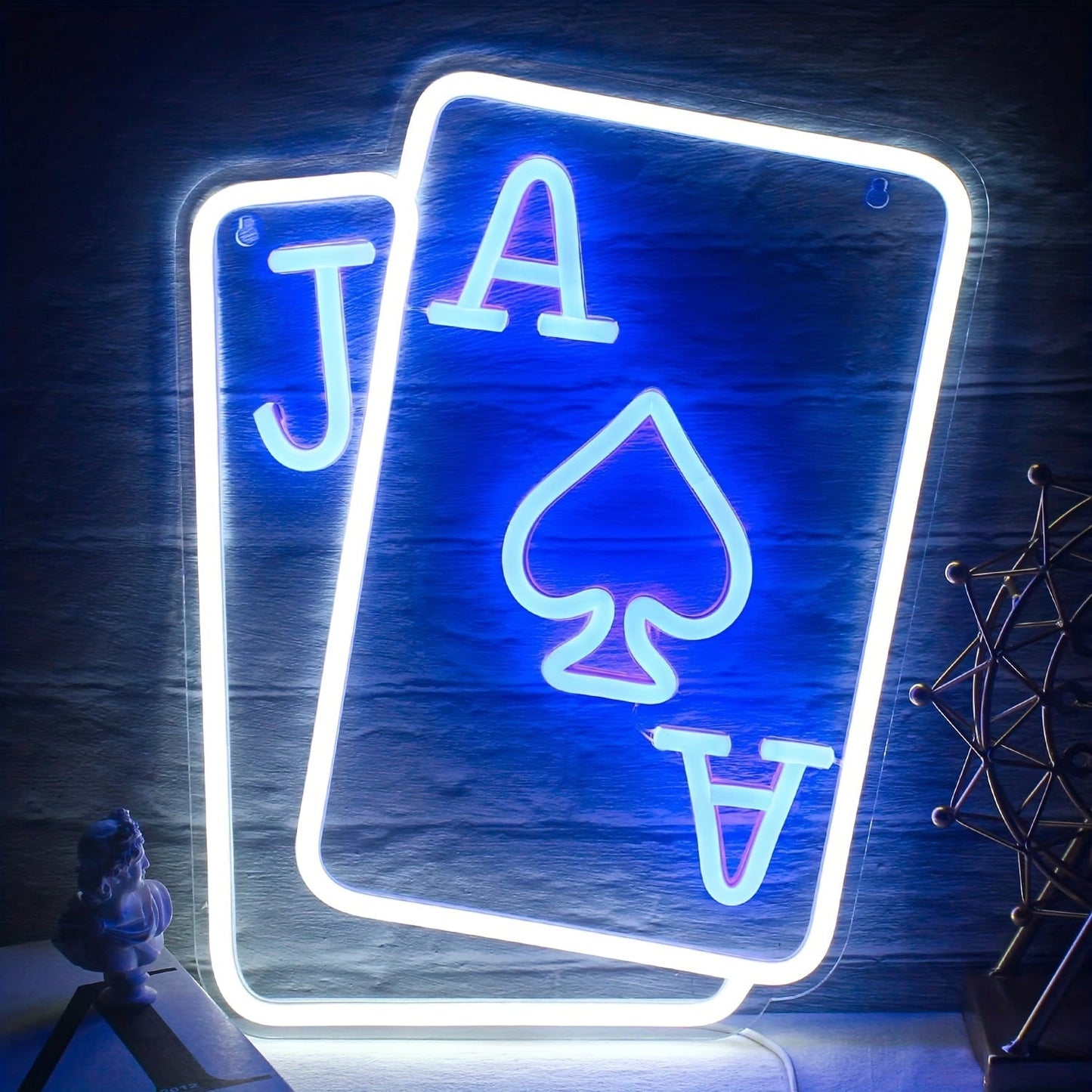 Skeleton Ghost Neon Sign Light 11.8"x11.8" LED Neon Light with On/Off Switch Gaming Neon Sign for Game Room Man Cave Birthday Halloween Decor Christmas Gift FYLZGO