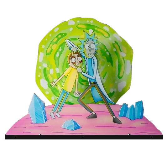 Rick & Morty Pinball Topper 3D Acrylic LED Topper, For Spooky Pinball Machine, Pinball Topper FYLZGO Signs