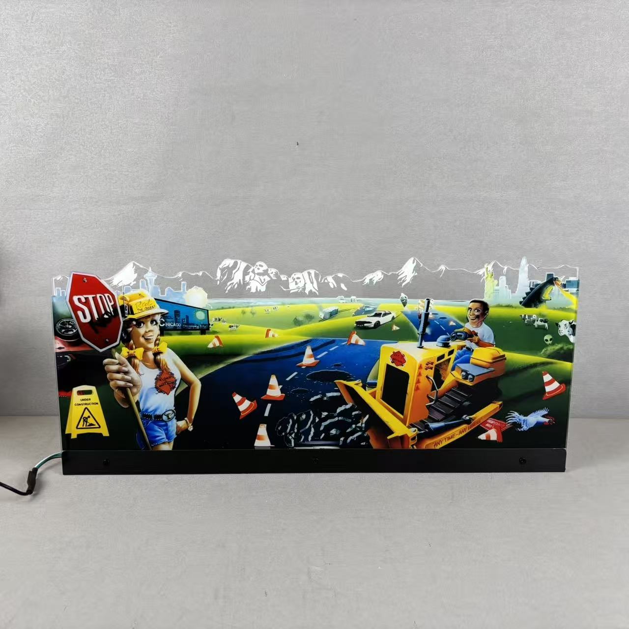 Roadshow Pinball Topper 3D Acrylic LED Topper, for Pinball Machine, Pinball Topper FYLZGO Signs