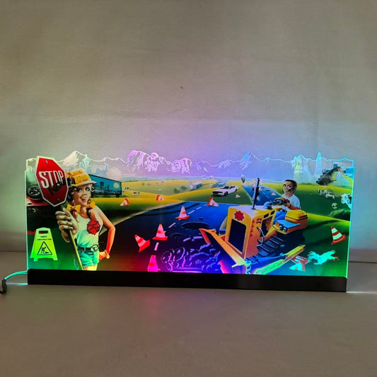 Roadshow Pinball Topper 3D Acrylic LED Topper, for Pinball Machine, Pinball Topper FYLZGO Signs