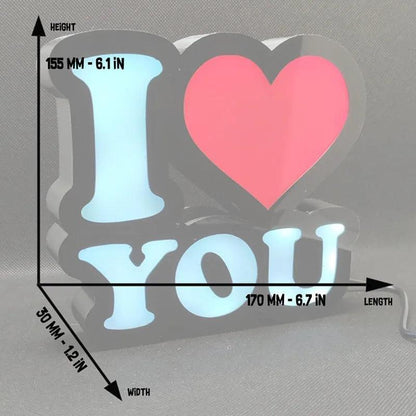 I lOVE YOU Logo Lightbox Custom LED Sign Wall Art Decor for Bedroom Kid Adult Nightlight 3D Print Gift Desktop Lights - FYLZGO Signs