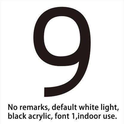 3D Custom Mini Digital Led Light Word Acrylic Number Plate Door Head Sign Metal Modern Outdoor Waterproof - FYLZGO Signs