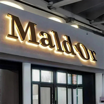 Custom Business Logo, Business Sign, Light Up Sign, Salon Decor, Metal Sign, Backlit Sign, Illuminated Sign, Metal Sign Outdoor FYLZGO Signs