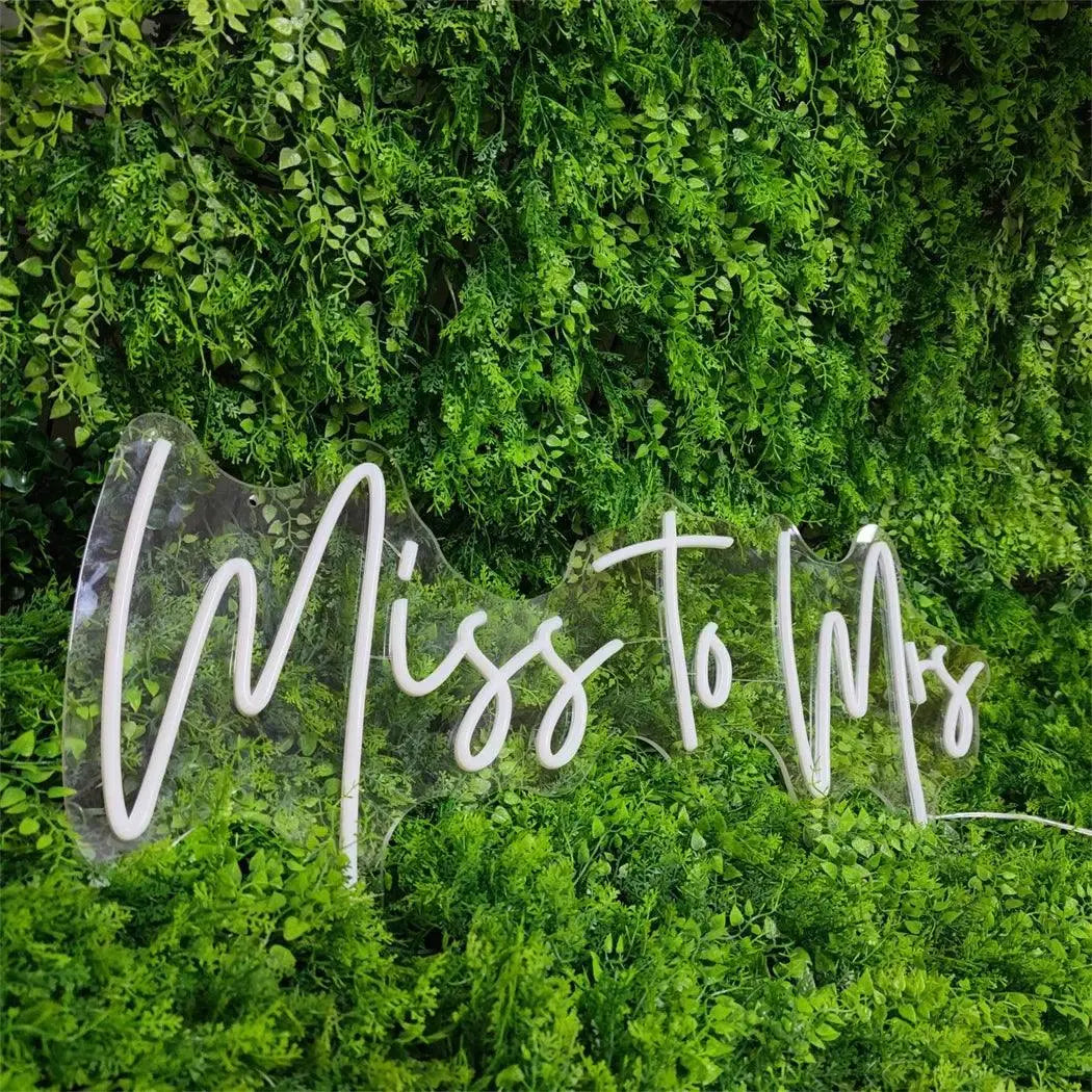 Neon LED Sign Mr & Mrs Custom Wedding Party Wall Neon Sign Light Room Bedroom Decor Hanging Neon Lamp Decoration Gifts Neon Lamp FYLZGO Signs