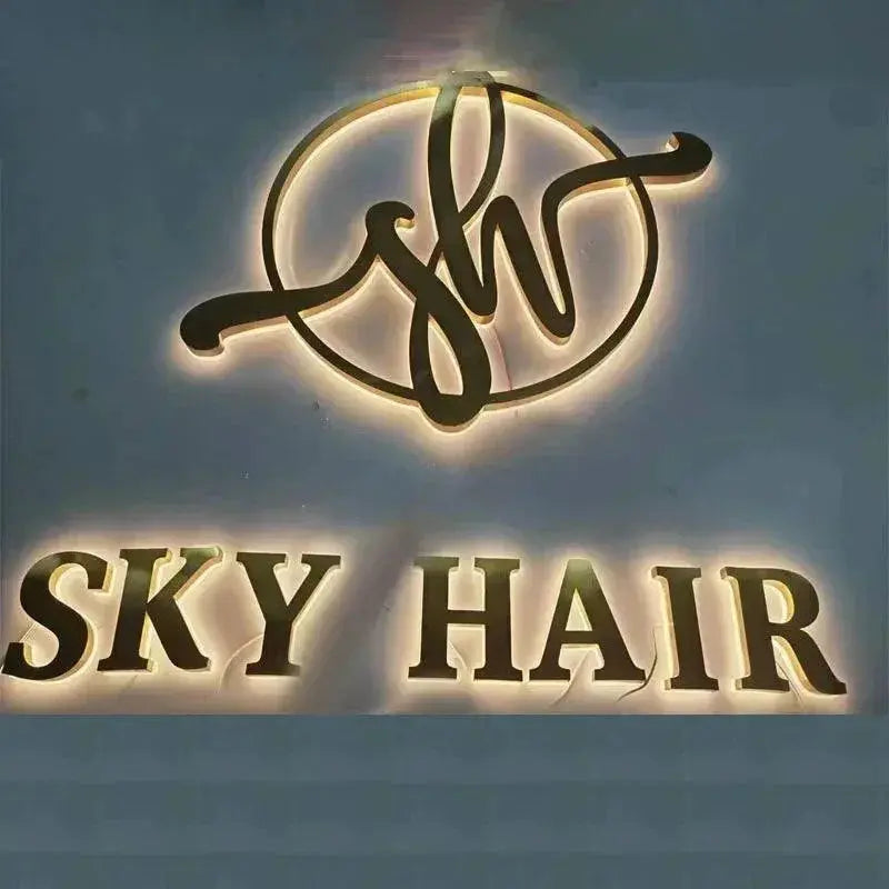 Custom Business Logo, Business Sign, Light Up Sign, Salon Decor, Metal Sign, Backlit Sign, Illuminated Sign, Metal Sign Outdoor FYLZGO Signs