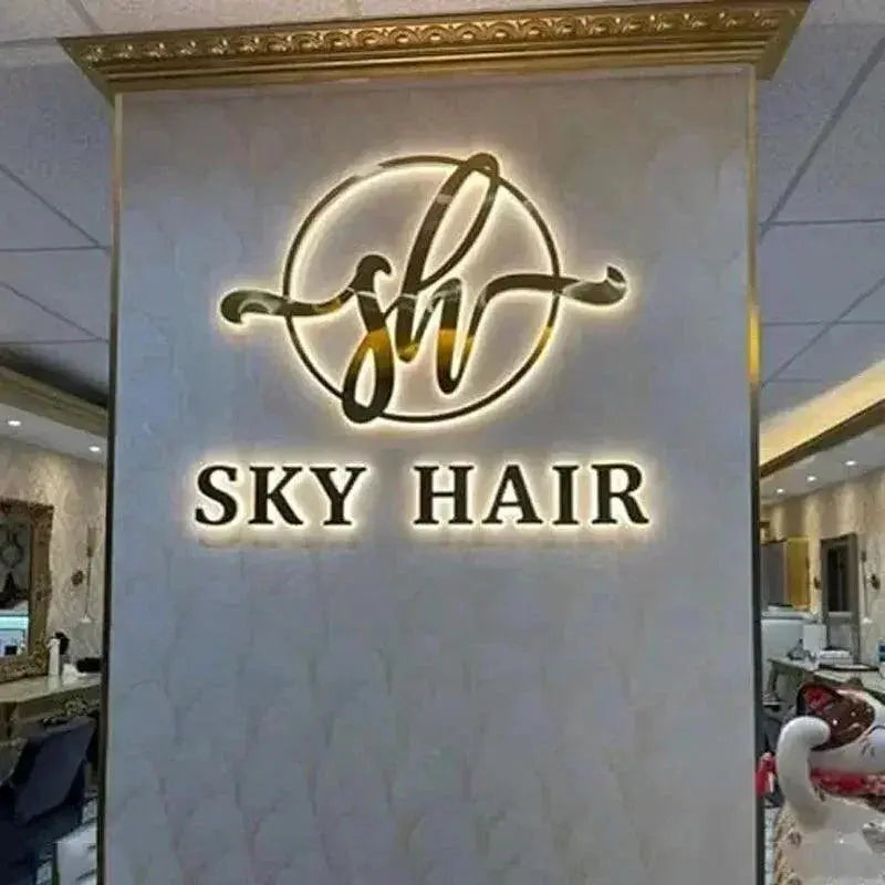 Custom Business Logo, Business Sign, Light Up Sign, Salon Decor, Metal Sign, Backlit Sign, Illuminated Sign, Metal Sign Outdoor FYLZGO Signs