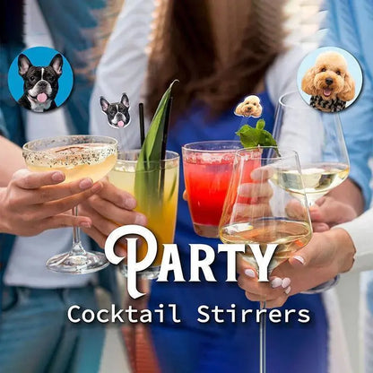 Personalized Acrylic printing  2-Sided Dog Cat Drink Stir Stick Custom Pet Drink Stir Stick Watercolor Acrylic Cocktail Stirrers FYLZGO Signs