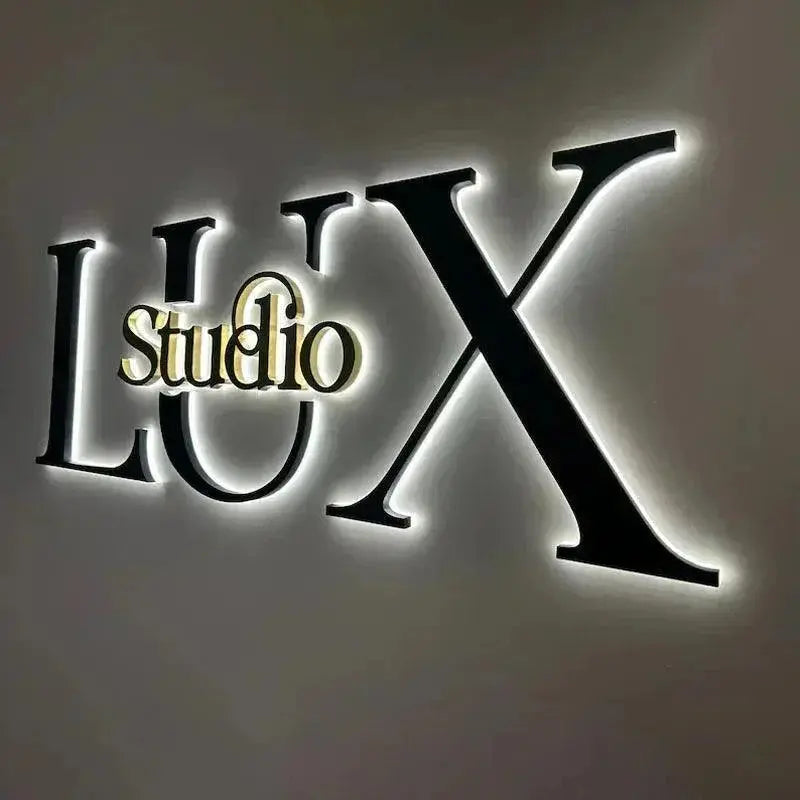 Custom Business Logo, Business Sign, Light Up Sign, Salon Decor, Metal Sign, Backlit Sign, Illuminated Sign, Metal Sign Outdoor FYLZGO Signs