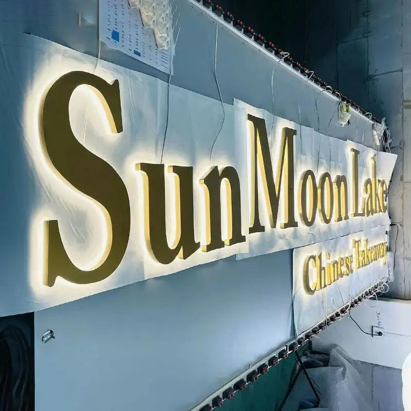 Custom Business Logo, Business Sign, Light Up Sign, Salon Decor, Metal Sign, Backlit Sign, Illuminated Sign, Metal Sign Outdoor FYLZGO Signs