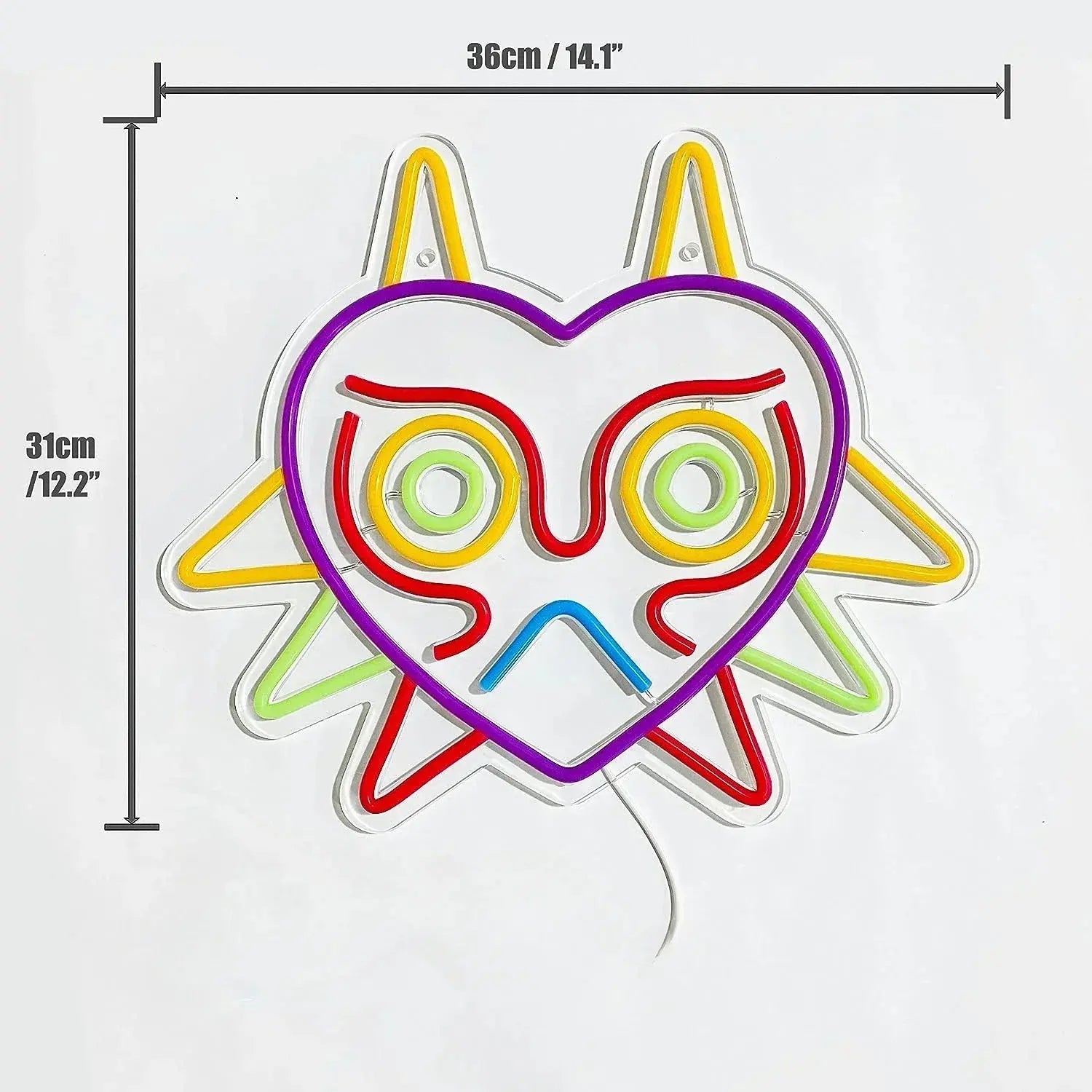 GGK Majora's Mask LED Sign LoZ Neon Sign for Room Wall Decor Gamer Gift Zelda Mask Game Room Decor LED Neon Light for Zelda Fans FYLZGO Signs