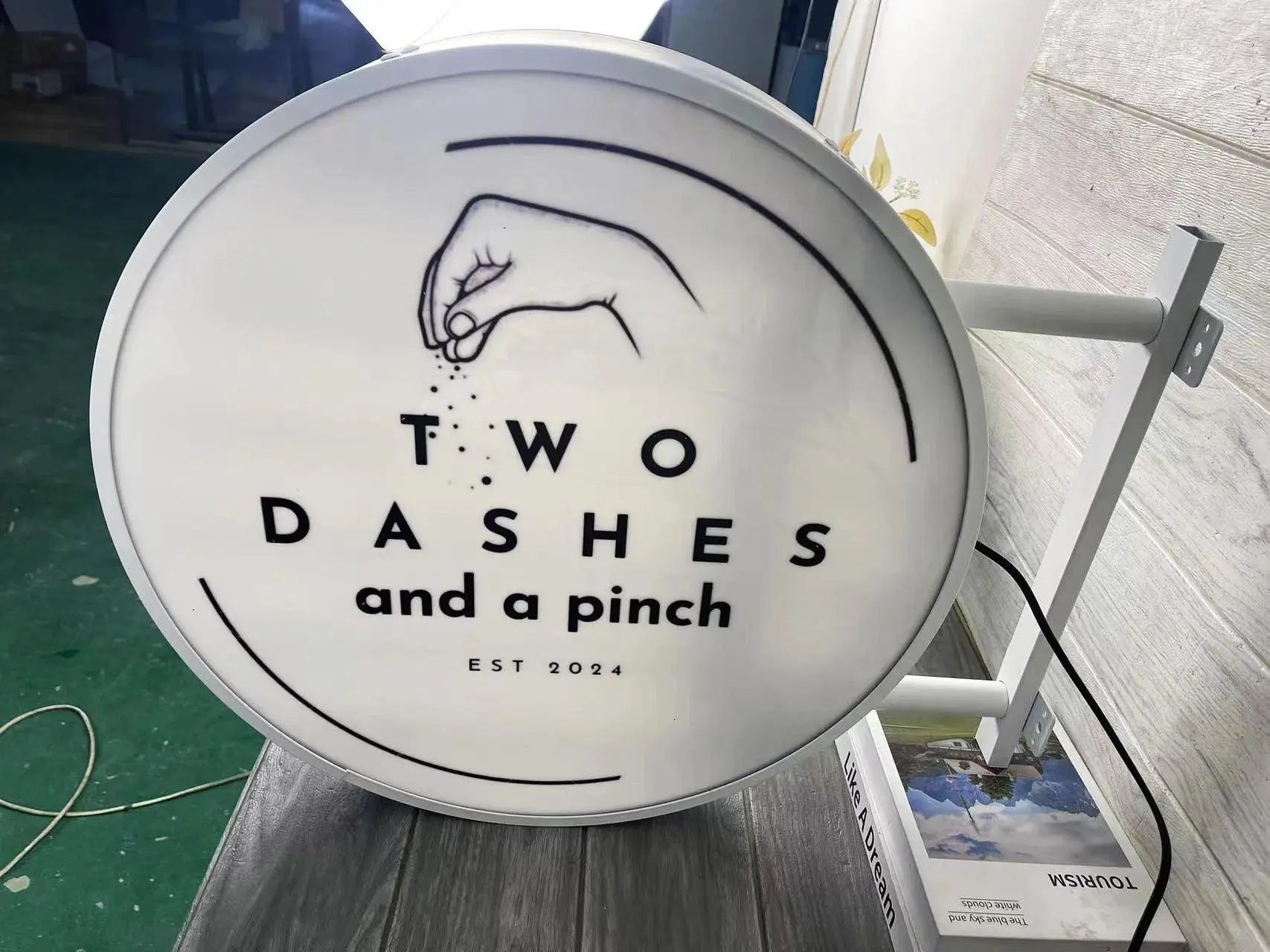 Custom Double Sided Outdoor Round Light Box Sign - Perfect For Any Business FYLZGO Signs