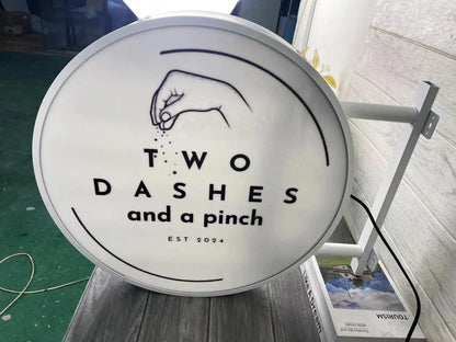 Custom Double Sided Outdoor Round Light Box Sign - Perfect For Any Business FYLZGO Signs