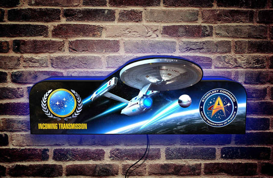 Star Trek 3D LED Light Box, for Pinball Arcade Game fans,  Pinball Arcade Decor