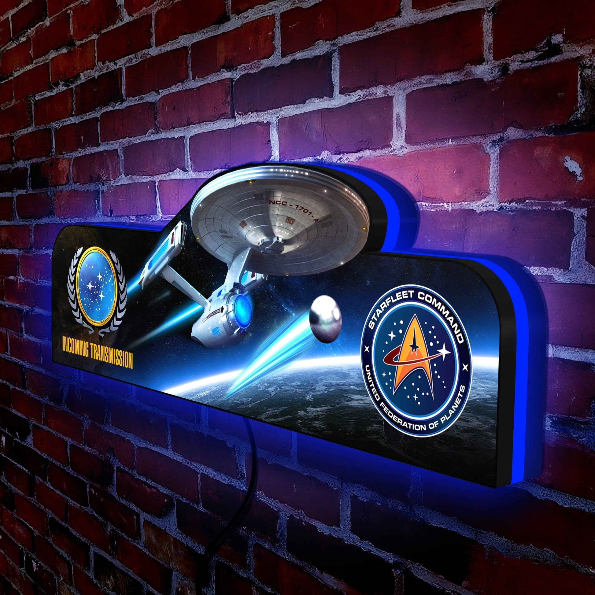 Star Trek 3D LED Light Box, for Pinball Arcade Game fans,  Pinball Arcade Decor