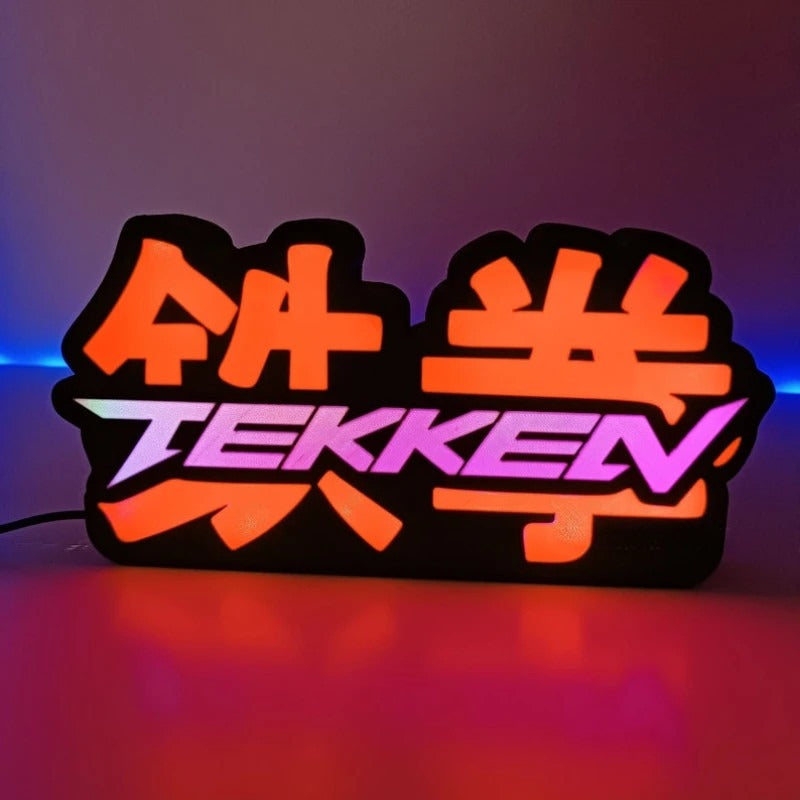 Tekken 3D Printed LED Lightbox for Gaming Room Decor NEOUNIK Signs