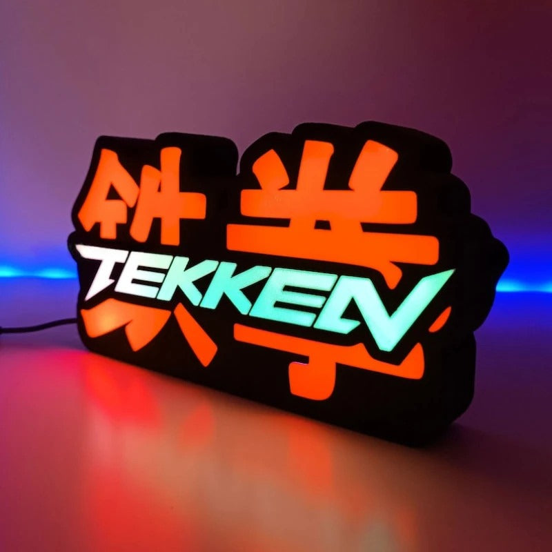 Tekken 3D Printed LED Lightbox for Gaming Room Decor NEOUNIK Signs
