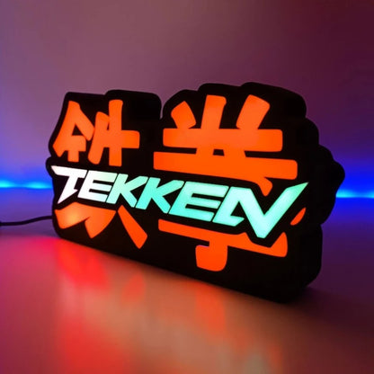 Tekken 3D Printed LED Lightbox for Gaming Room Decor NEOUNIK Signs