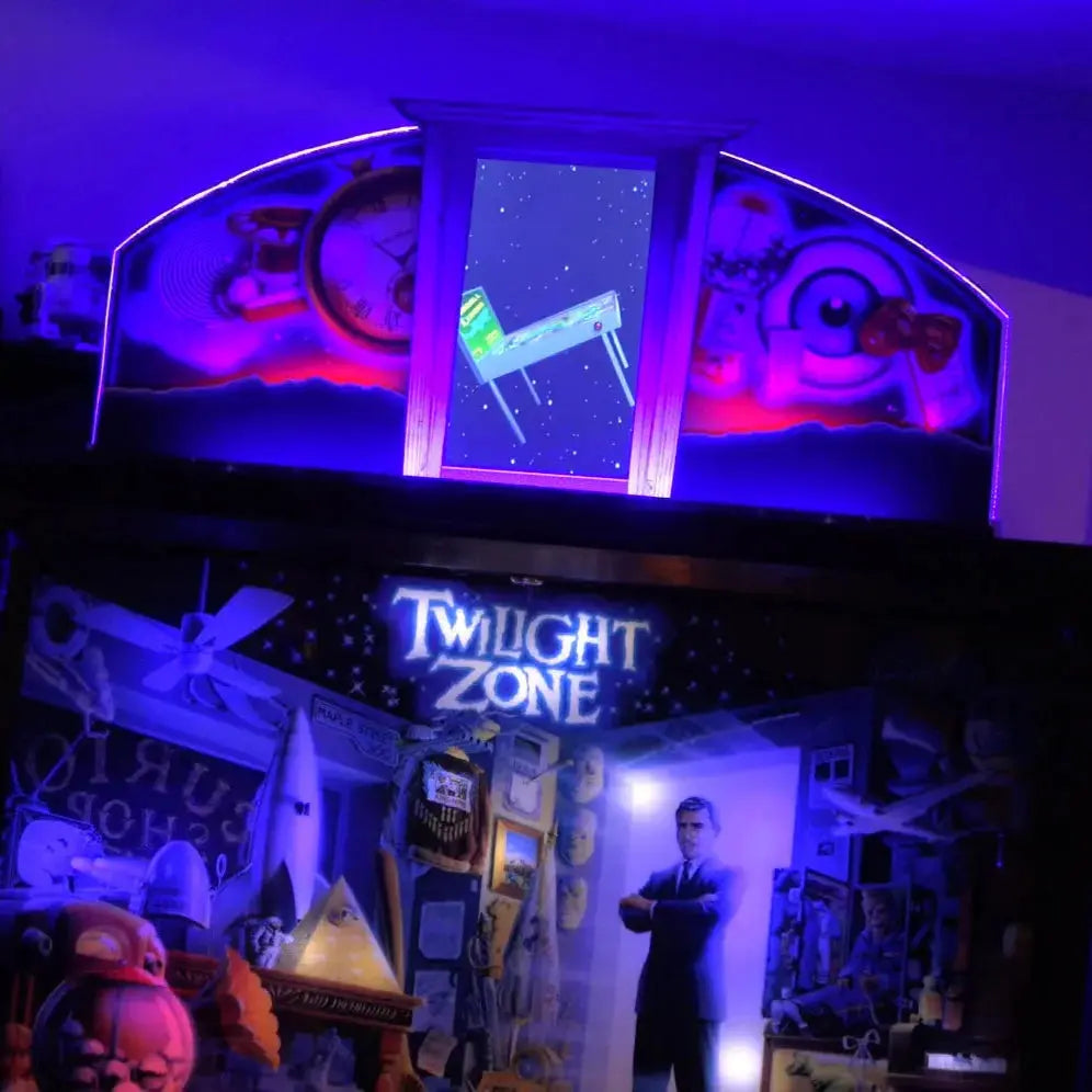 Twilight Zone Pinball topper 3D Acrylic LED Topper, for Williams Pinball Machine, Pinball Topper FYLZGO Signs