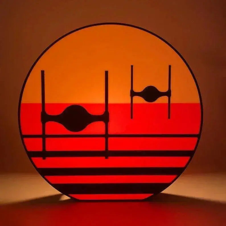 Sky Fighter Sunset LED Light Box - 3D Printed FYLZGO Signs