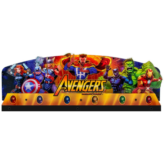 Avengers Infinity Quest Topper 3D Acrylic LED Topper, For Stern Pinball Machine, Marvel Pinball Topper FYLZGO Signs