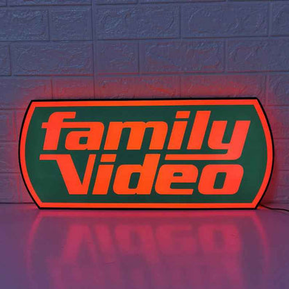 Family Video Sign: Dimmable LED Lightbox, USB Powered
