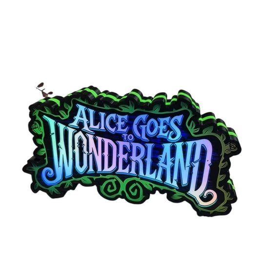 Alice Goes To Wonderland 3D Printed Lightbox Alice LED Pinball Topper NEOUNIK
