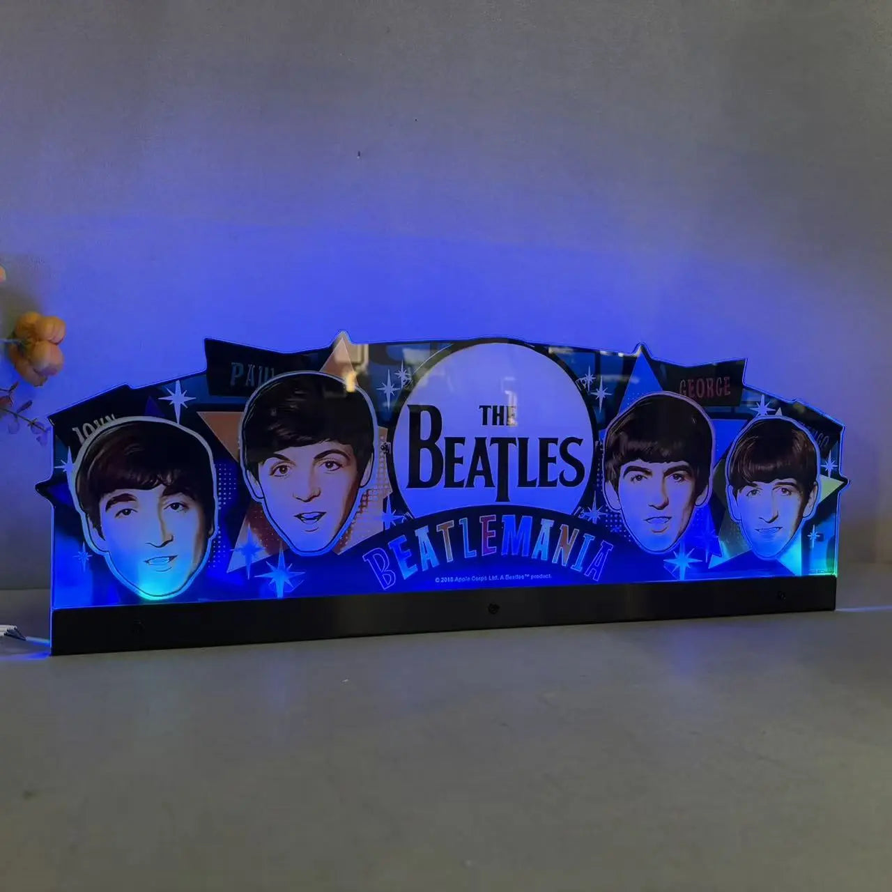 The Beatles DIAMOND Edition Pinball Topper, For Stern Pinball Machine, Perfect for Game Room Pinball Topper 3D Acrylic LED Topper, Pinball Topper FYLZGO Signs