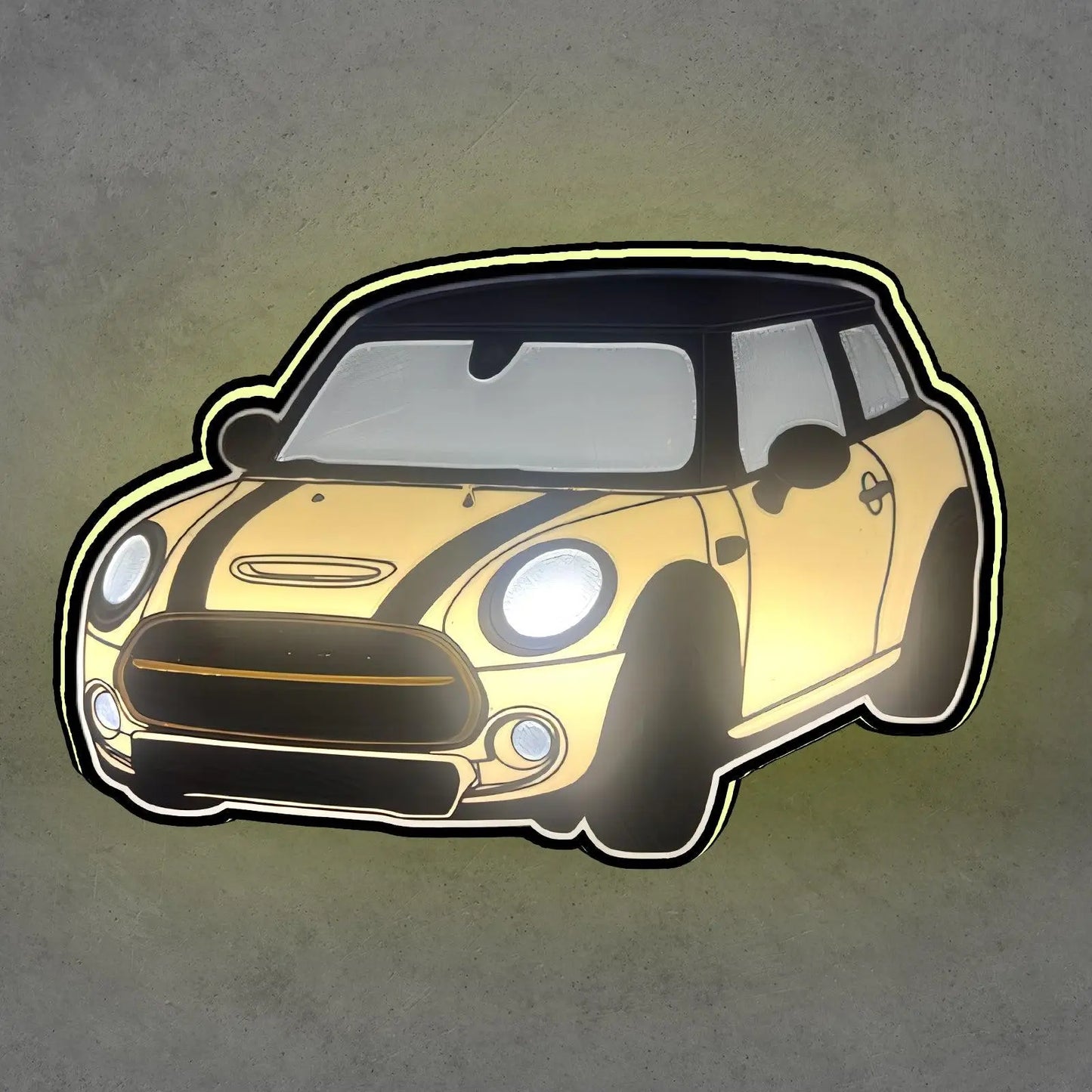 MINI COOPER multicolor 3d printed lightbox FYLZGO Signs