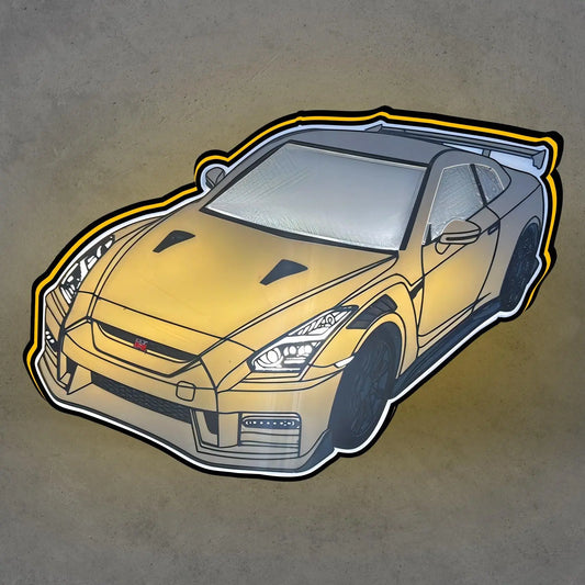 Godzilla GTR35 multicolor 3d printed lightbox FYLZGO Signs
