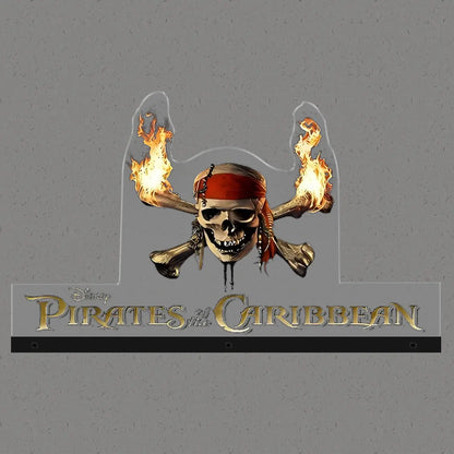 Pirates of the Caribbean Pinball Topper Acrylic RGB LED Topper, For Jersey Jack JJP Pinball Machine FYLZGO Signs